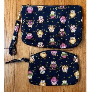 1/$12, 2/$20 Owl Wristlet Clutch Makeup Travel Bag
